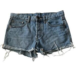 BDG Womens Jean Shorts Size 26 Tom Girl Mid Rise Button Fly Denim Jean Shorts